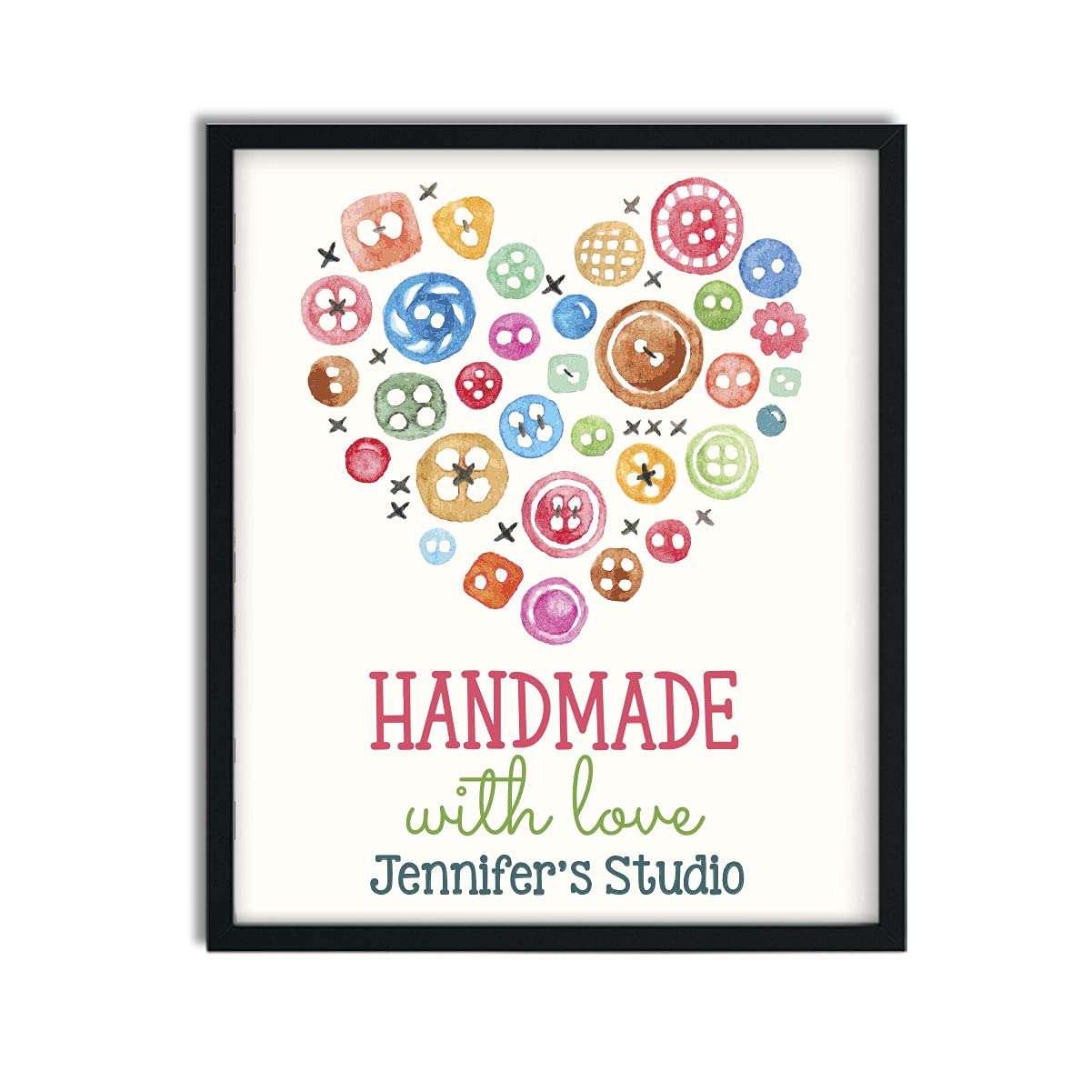 Personalized Sewing Print Wall Art - Custom Craft Room Decor, Unique Sewing Gift for Mom & Grandmother - Perfect for Knitting & Quilting Enthusiasts - Ideal for Sewing Room, Home Studio & Mother's Day Gifts