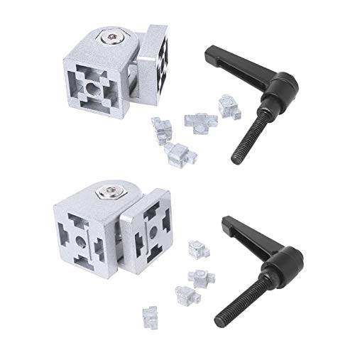 Zinc Alloy Cabinet Hinges with Handle - Flexible Die Cast Pivot Joint Connector for 3030S Aluminum Extrusion Profile | Perfect for DIY Furniture, Wardrobes & Storage Cabinets