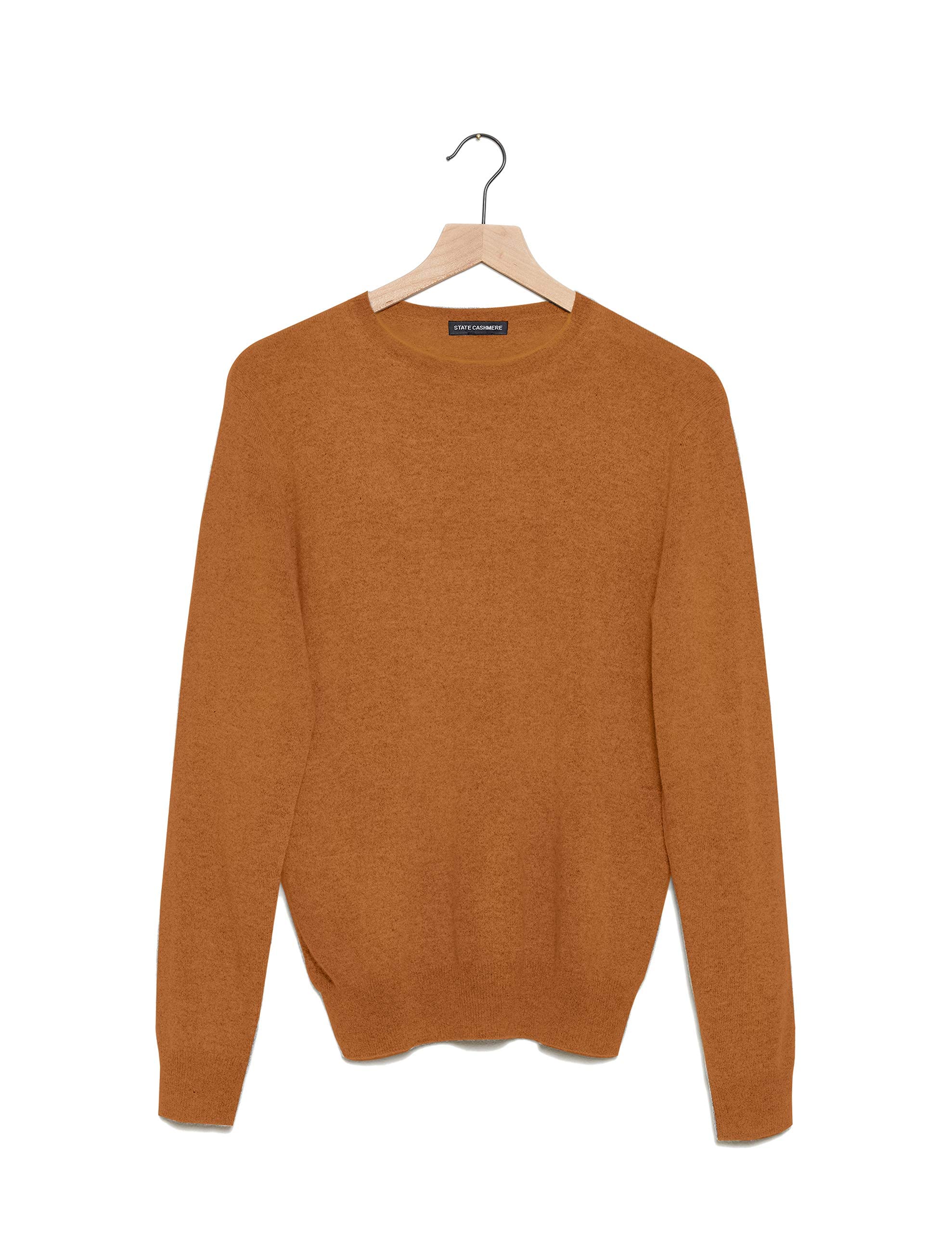 Premium 100% Pure Cashmere Men's Crewneck Sweater - Soft Classic Long Sleeve Pullover for Winter & Fall - Office, Travel & Casual Wear