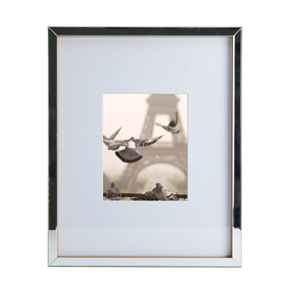 16x20 Gold Mirror Gallery Frame with 8x10 Mat - Elegant Wall Decor for Living Room, Bedroom & Office Photos