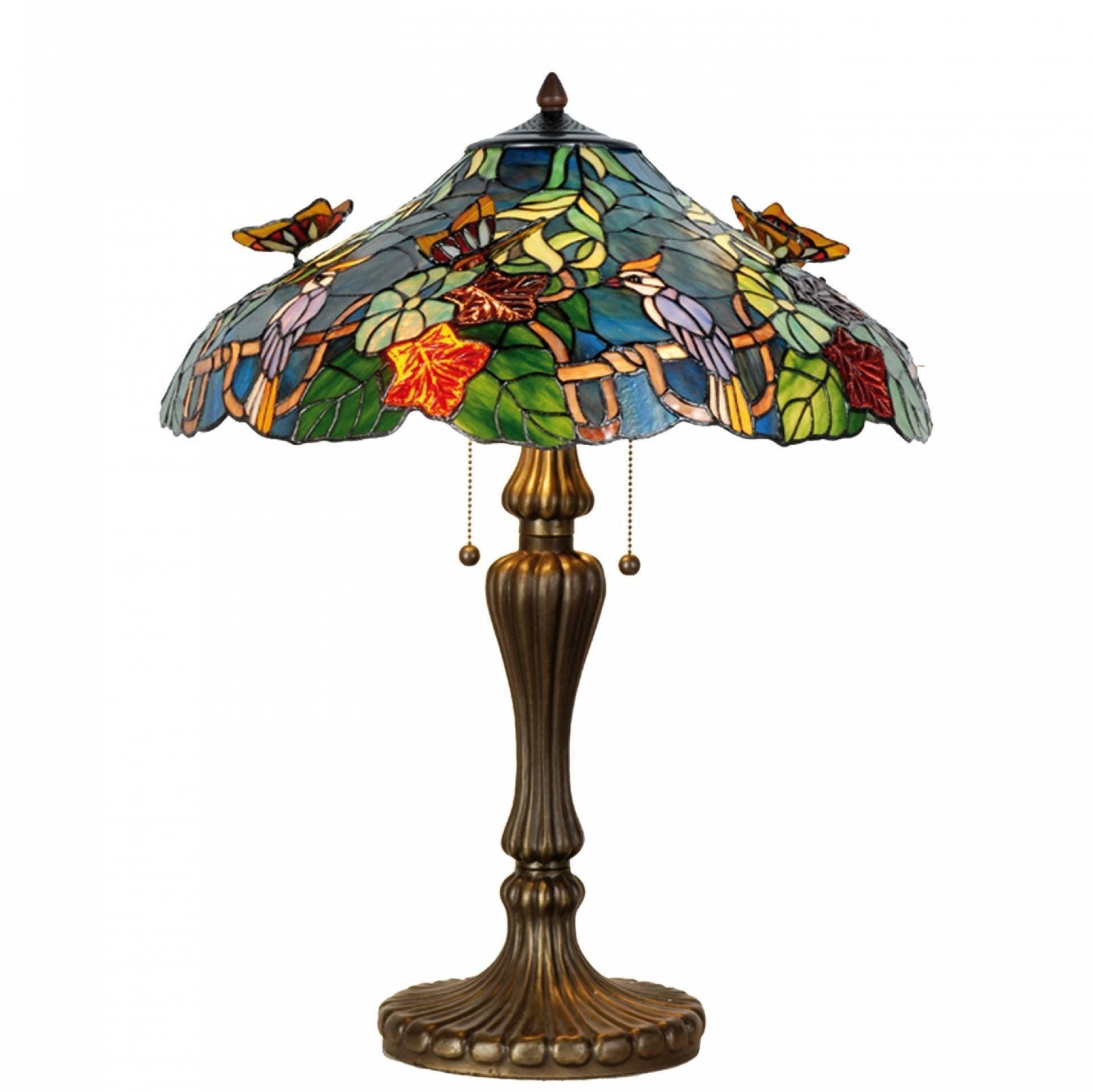 Vintage Axminster Tiffany Table Lamp - Handcrafted Stained Glass Lighting for Living Room & Bedroom - Tiffany Lighting Direct