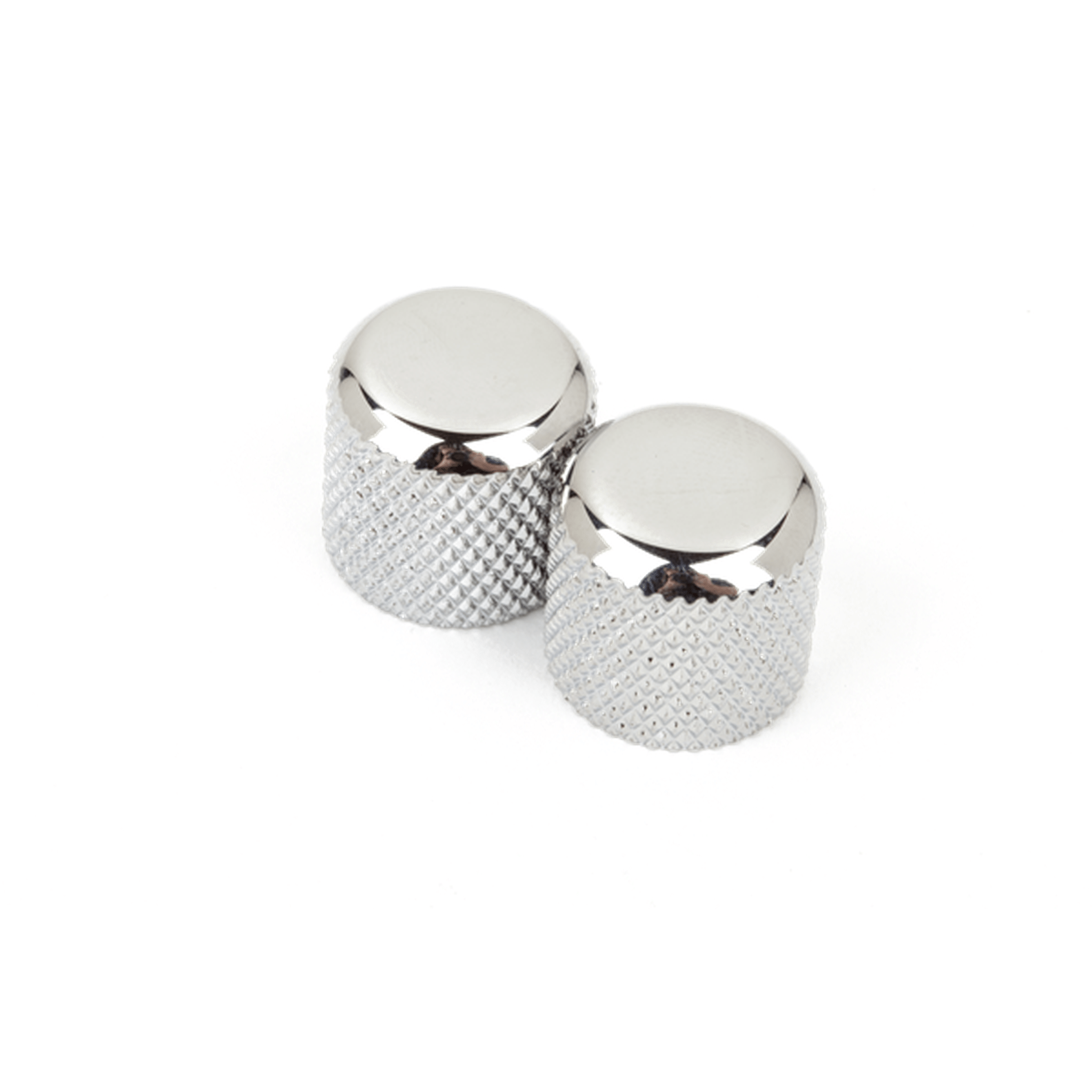 Fender Telecaster & Precision Bass Dome Knobs - Chrome Set of 2 - Premium Guitar & Bass Replacement Parts for Musicians & DIY Enthusiasts - Perfect for Tone Control & Custom Upgrades