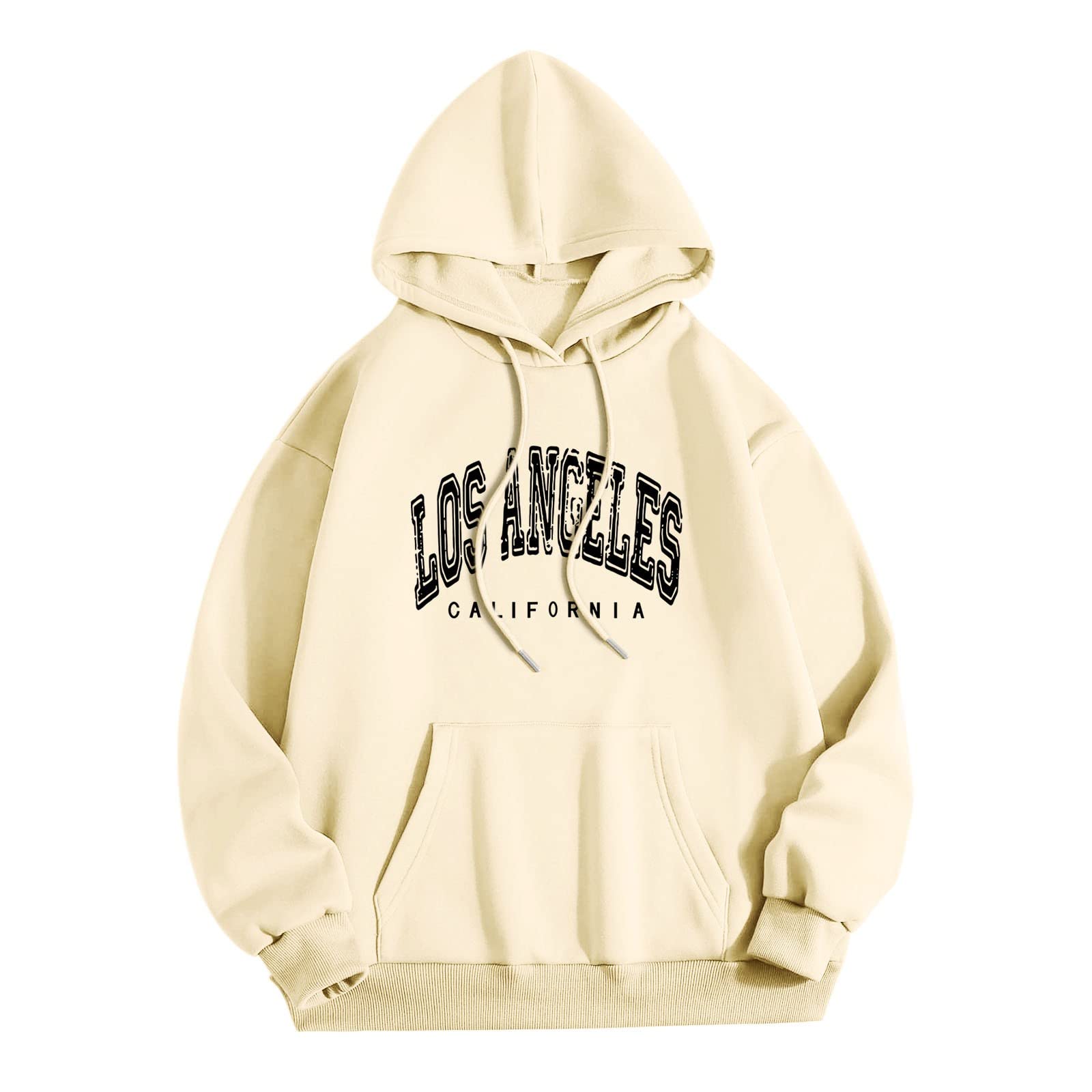Women's Letter Graphic Hooded Pullover Sweatshirt - Casual Round Neck Long Sleeve Hoodie for Women - Perfect for Everyday Wear, Gym, and Outdoor Activities