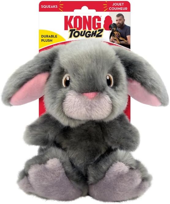Toughz Bunny Durable Plush Dog Toy - Chew-Resistant & Soft Stuffed Animal for Small & Large Dogs - Perfect for Playtime, Training & Cuddling