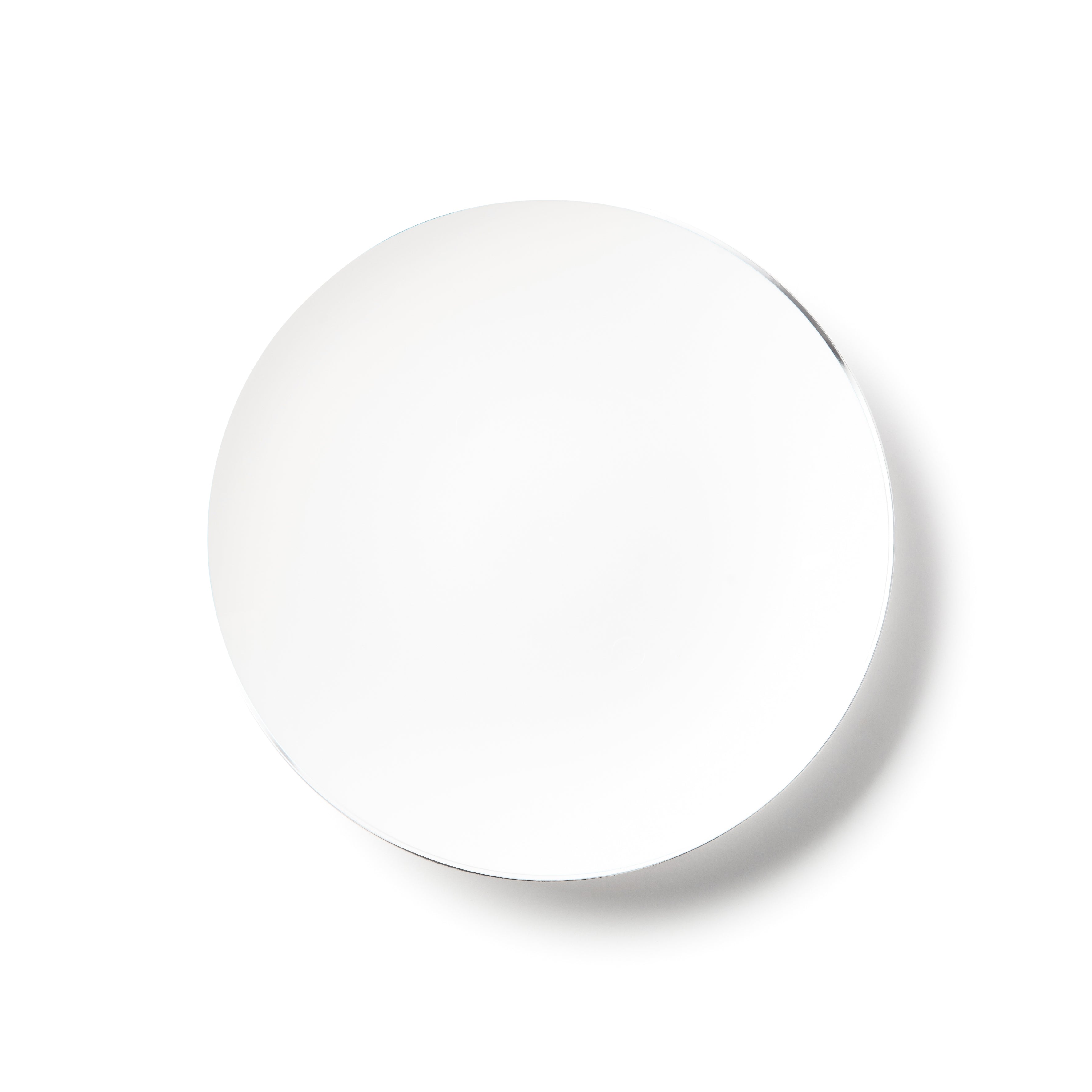 Eco-Friendly Round Plastic Plates - White & Silver Disposable Dinnerware for Parties, Picnics & Outdoor Events