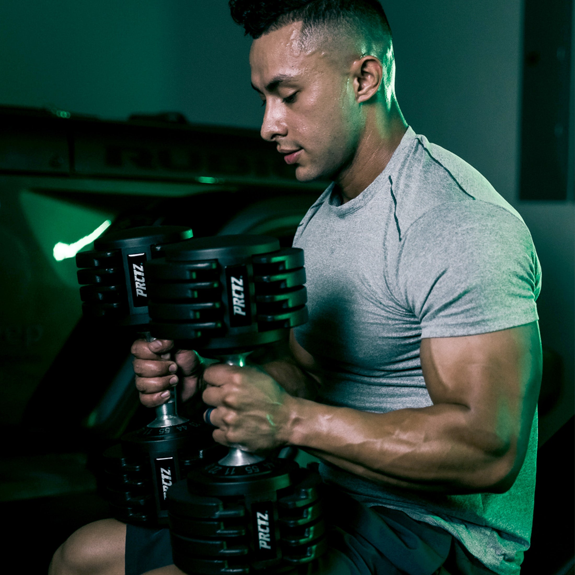 PRCTZ Adjustable Dumbbell Set 10-50 lbs with 3-Point Safety Lock - Home Gym Equipment for Strength Training, Weight Lifting & Fitness Workouts