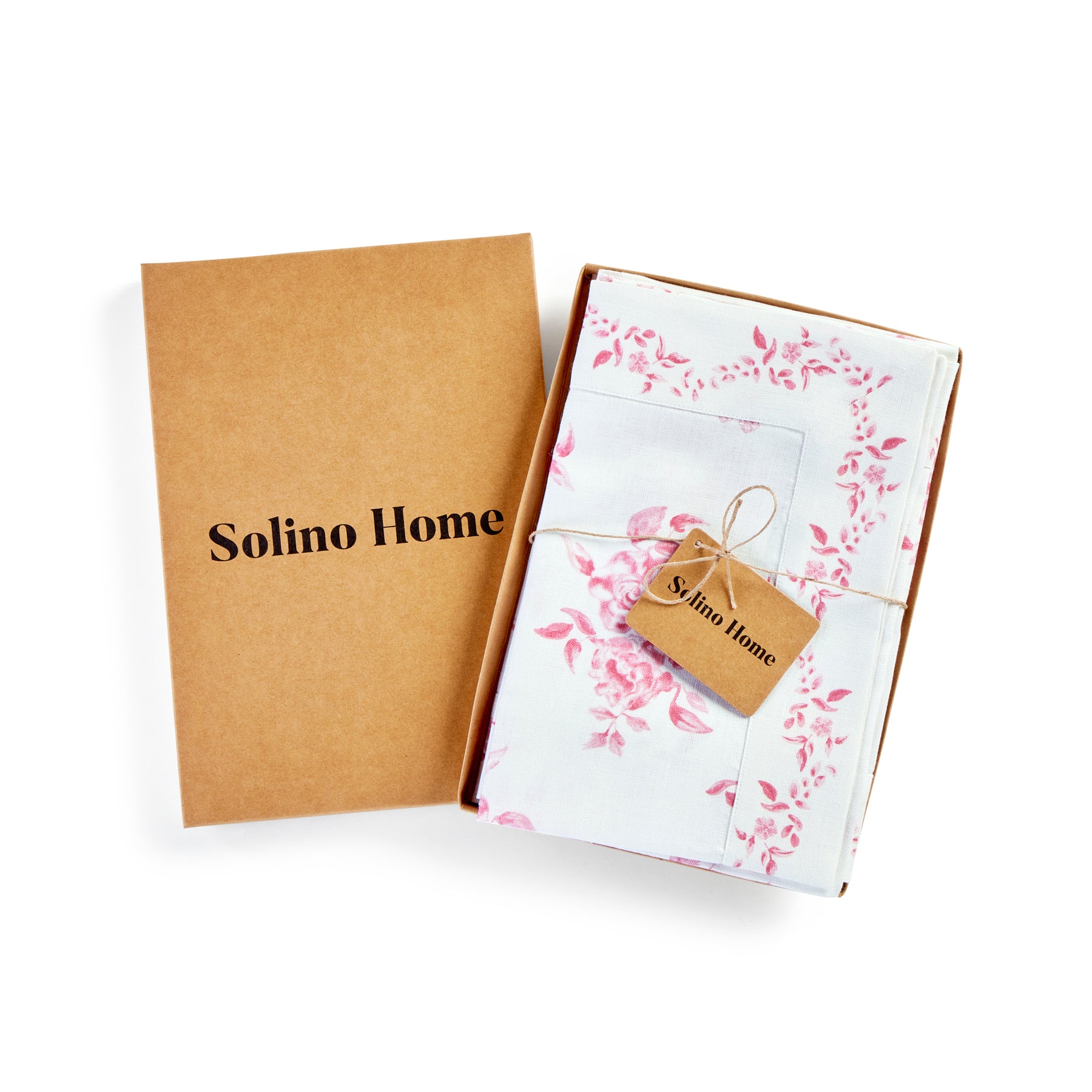Jolie Fleur Floral Printed Napkins - Set of 4 Premium Cotton Dinner Napkins for Elegant Dining & Party Decor