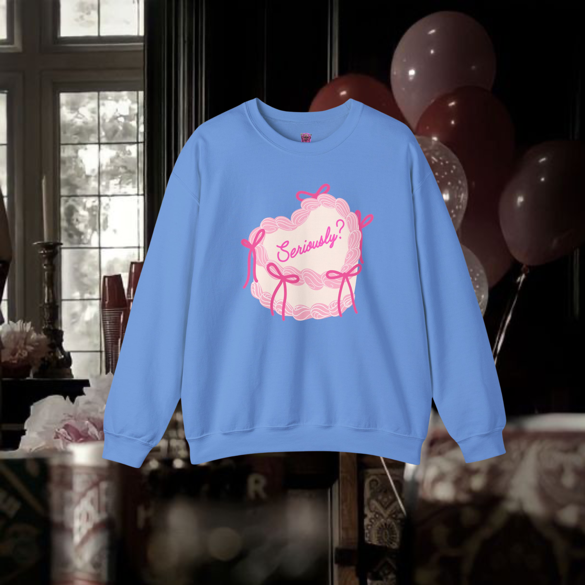 Seriously Cake Crewneck Sweatshirt - Funny Birthday Gift for Women & Men - Perfect for Parties, Casual Wear & Celebrations