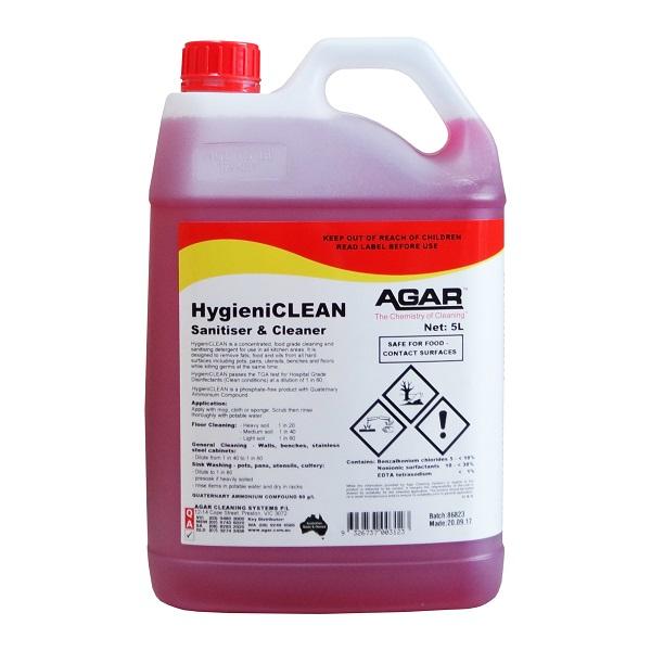 Premium Agar Hygieni Clean Food Grade Cleaner & Sanitizer - Safe for Kitchen, Food Prep & Commercial Use | USDA Approved for Food Contact Surfaces