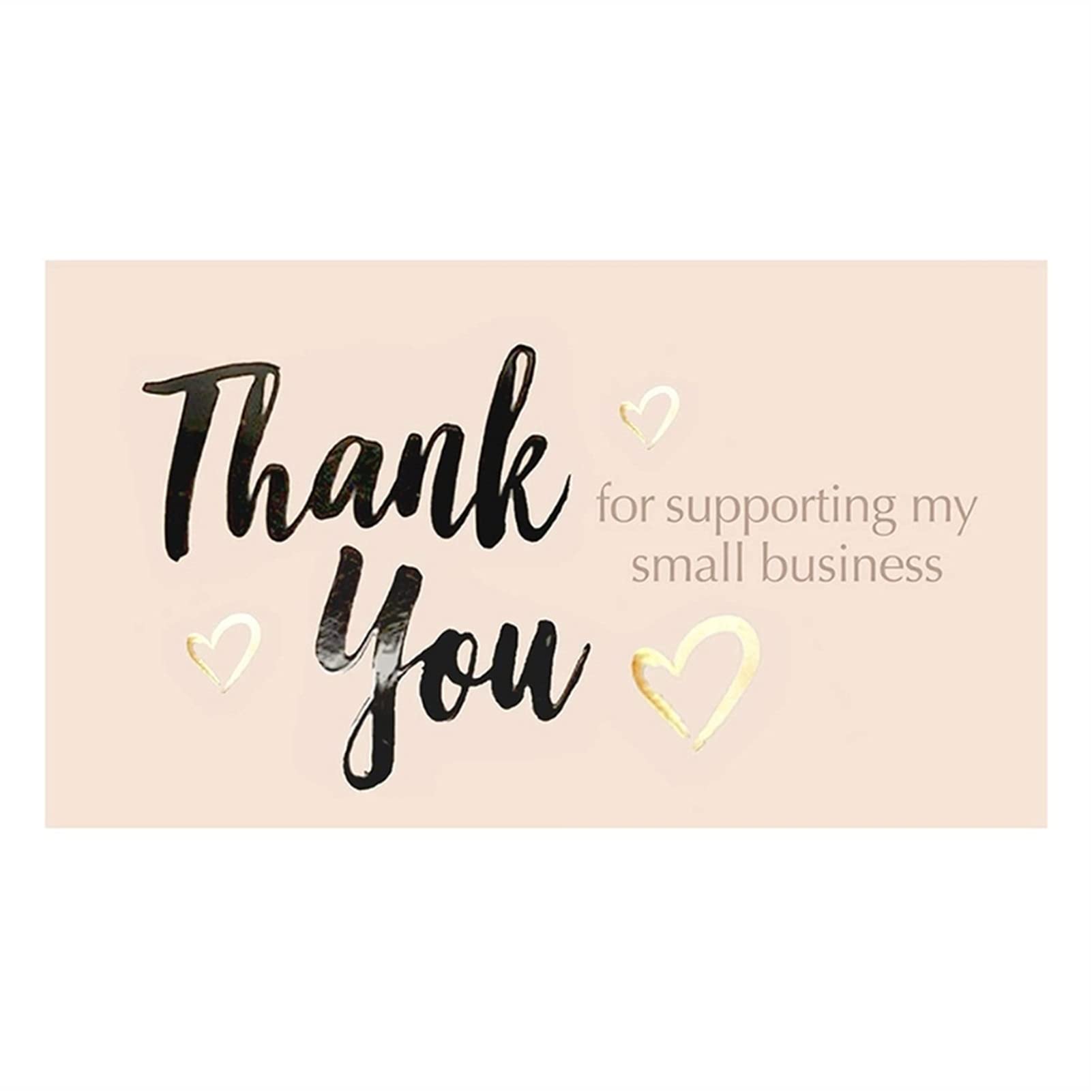 TOMYEUS Small Business Thank You Cards - 50pcs Greeting Cards for Business Owners & Sellers - Appreciation Cardstock with 'Thanks for Supporting My Business' Message - Perfect for Customer Appreciation, B2B Gifts & Small Business Marketing