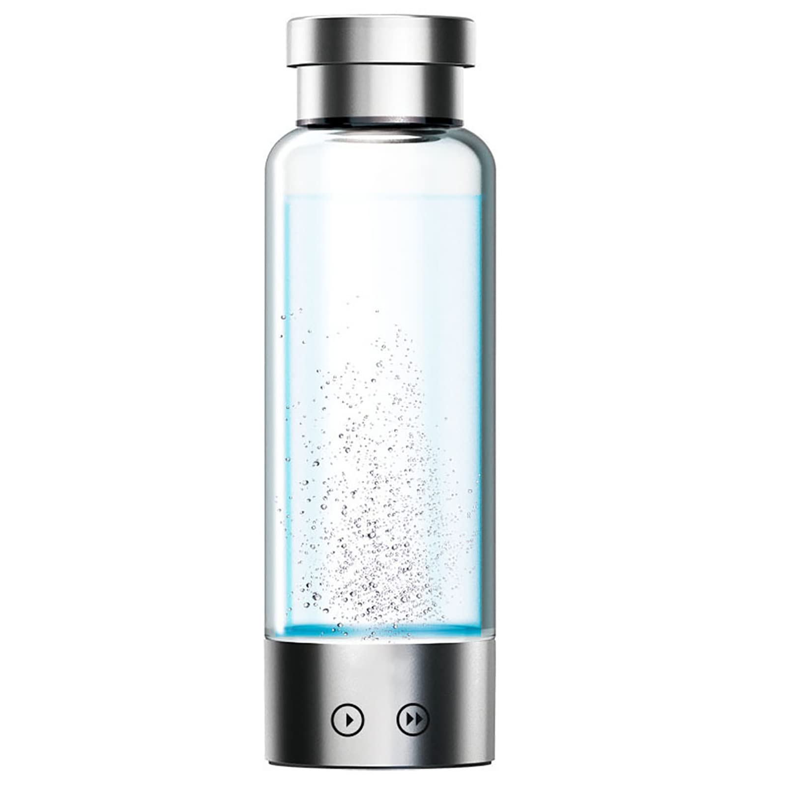 Portable Hydrogen Water Bottle Generator - USB Rechargeable Ionizer with 480ml Glass Bottle, Dual Mode (1 Min & 3 Min) for High Concentration Hydrogen Rich Water - Perfect for Travel, Gym & Daily Hydration