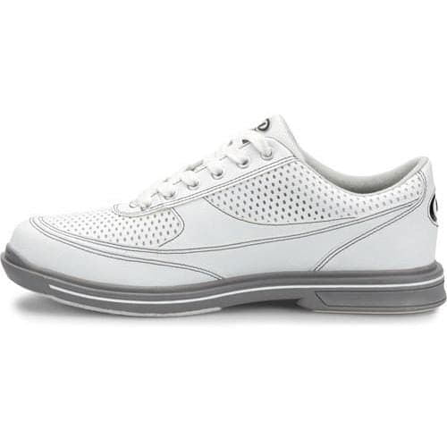Dexter Men's Turbo Pro White & Grey Bowling Shoes - Lightweight & Comfortable for League Play & Tournament Use
