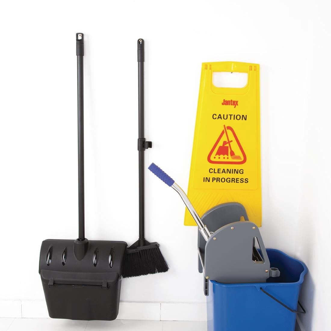 Premium Lobby Dustpan and Broom Set - 850x160x30mm Heavy-Duty Cleaning Sweeper with Mop Brush - Ideal for Home, Office, and Commercial Spaces