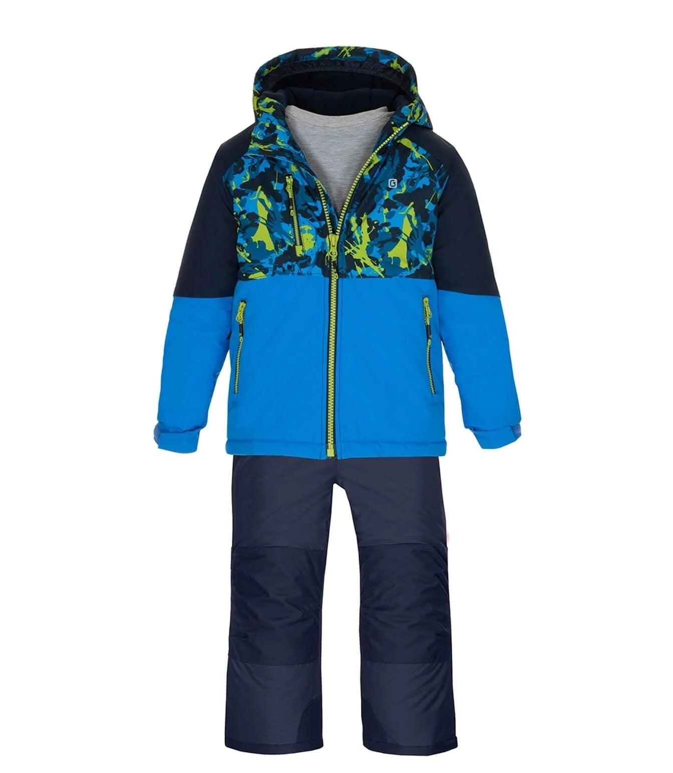 Gusti Miles Waterproof Snow Suit for Kids - Blue | Winter Outdoor Play, Skiing & Snowboarding Gear for Boys & Girls