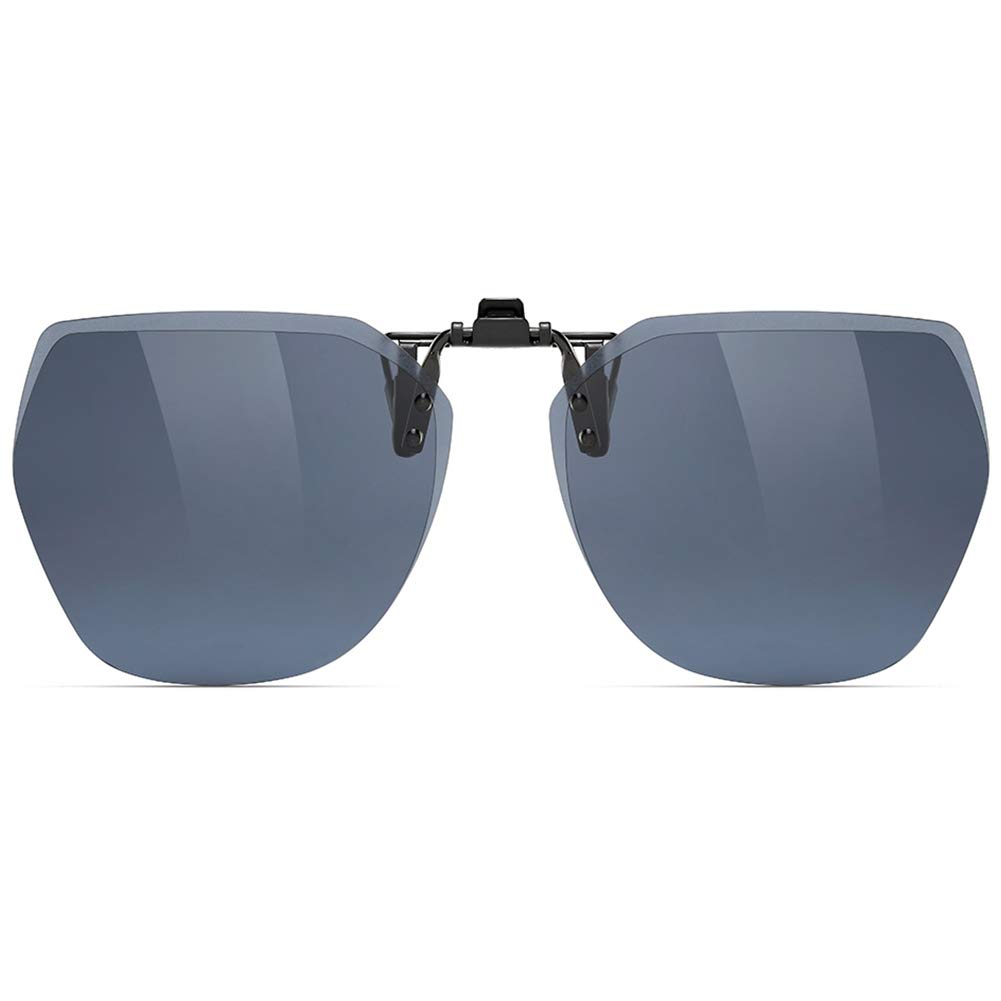 CAXMAN Polarized Clip-On Sunglasses for Women - Lightweight Polygon Style Sunglass Clips Over Prescription Eyeglasses - Perfect for Driving, Outdoor Activities & Fashion Accessories