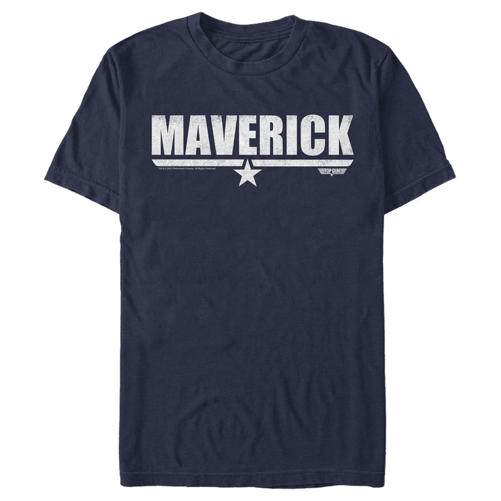 Top Gun Maverick Men's White Logo T-Shirt | Vintage Movie Inspired Casual Wear | Perfect for Fan Gifts, Cosplay & Everyday Street Style