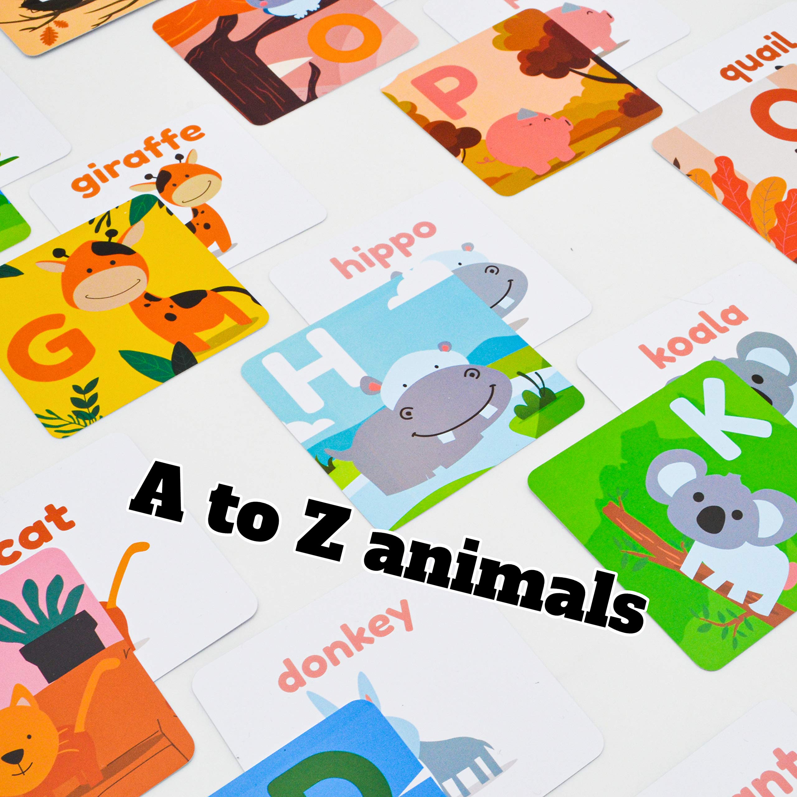 **SplashEZ Waterproof Bath Toys & Flashcards for Toddlers - 26 Alphabet Letters, Animal Words, Baby Bath Books - ABC Learning for Preschool & Kindergarten - Letter & Picture Recognition - Fun Educational Bath Time Activity**