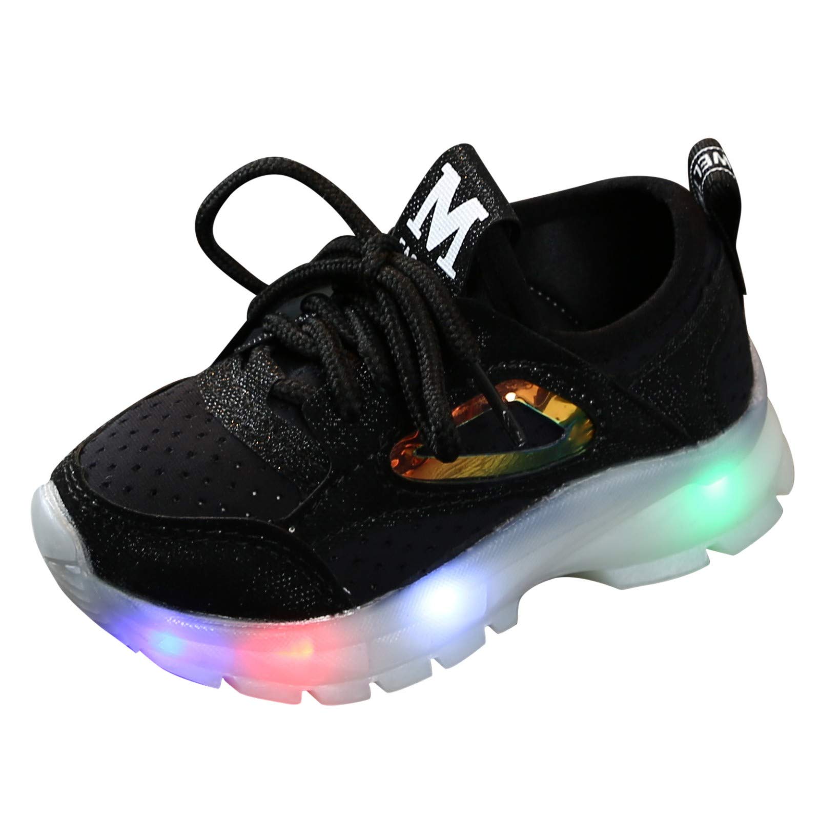 **Unisex Kids LED Light Up Running Shoes - Breathable Athletic Sneakers for Tennis, Jogging & Outdoor Play**