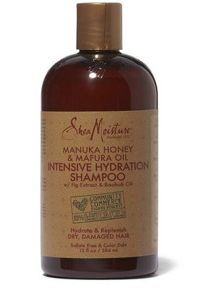 SHEA MOISTURE Manuka Honey & Mafura Oil Intensive Hydration Shampoo for Dry, Damaged Hair – Deep Moisturizing & Repairing Formula for Curly, Coily & Natural Hair Types – Perfect for Daily Use & Scalp Care