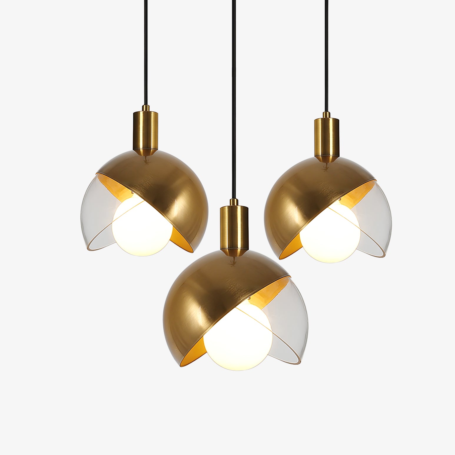 Gold & Clear glass
