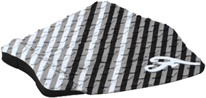 Perillo Figueroa 3-Piece Non-Slip Traction Mat Set - Grey, White & Black - Perfect for Home, Gym, and Office Floor Protection