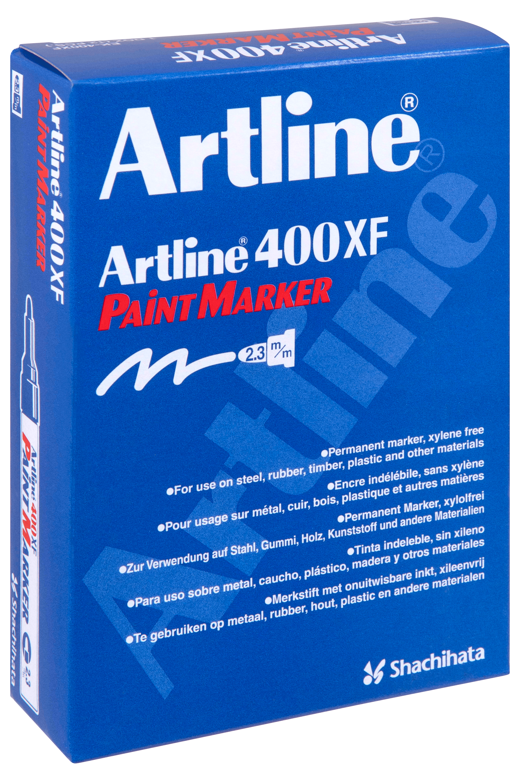 Artline 400 Black Paint Marker - 2.3mm Bullet Tip - Pack of 12 - Permanent Ink for Metal, Glass, Wood, Plastic - Perfect for DIY Projects, Sign Making & Industrial Labeling