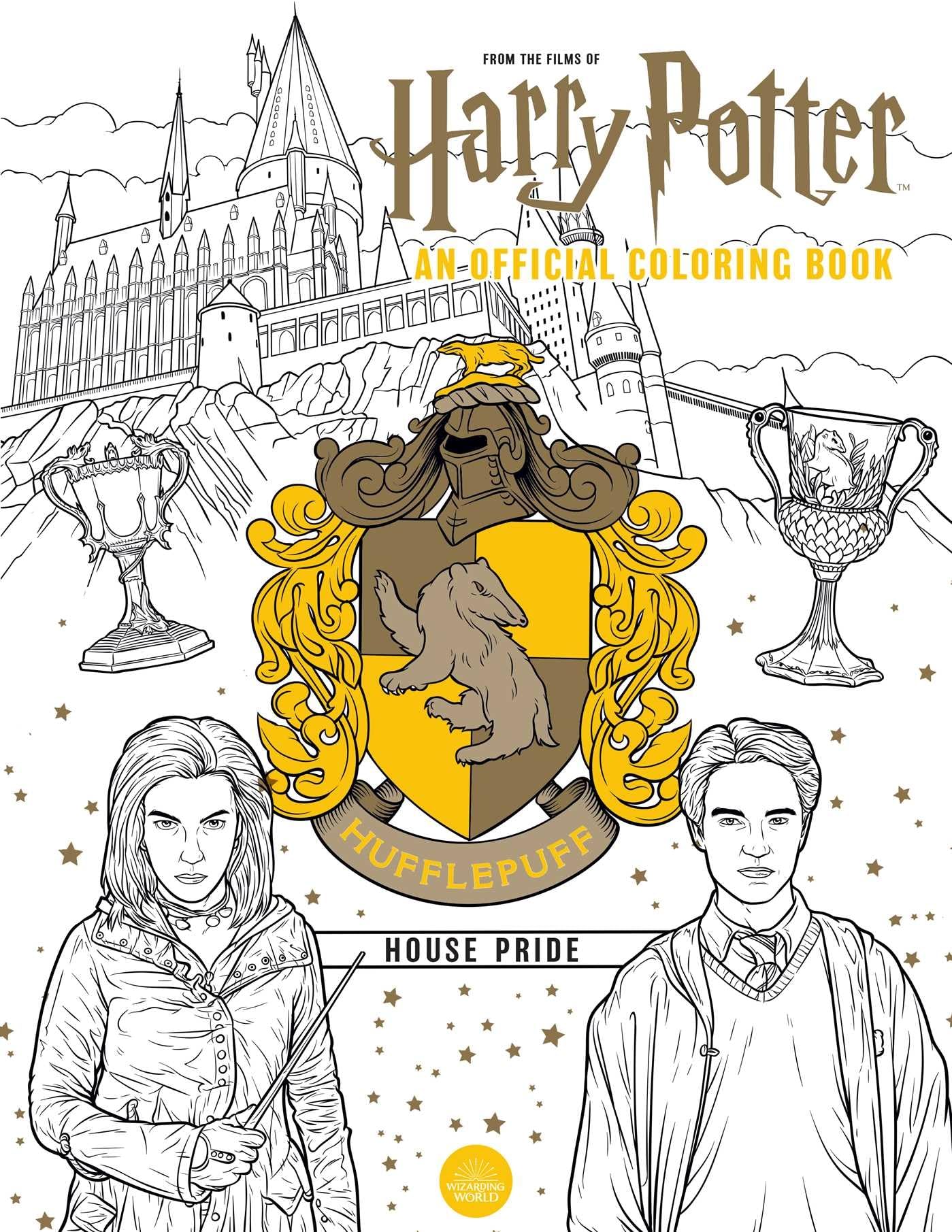 Harry Potter Hufflepuff House Pride Official Coloring Book for Adults - Perfect Gift for Harry Potter Fans, Relaxing Art Therapy & Stress Relief Activity