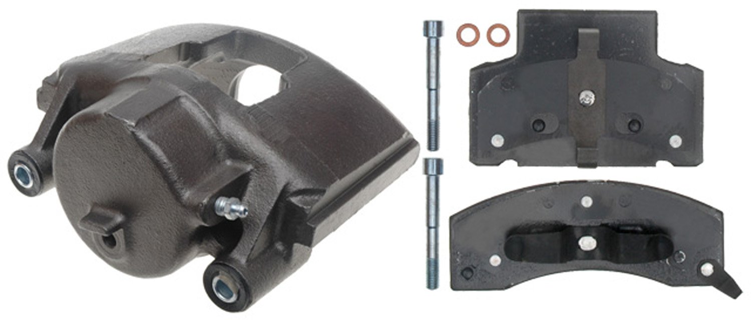 ACDelco Professional 18R982 Loaded Brake Caliper Assembly with Semi-Metallic Pads - Front Driver Side, Remanufactured - Perfect for Ford, Chevy & Dodge Trucks & SUVs
