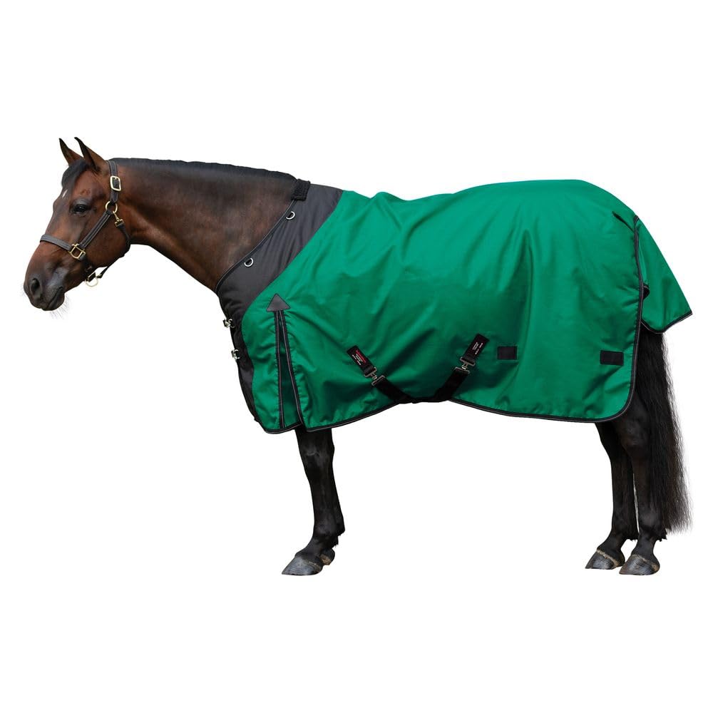 Classic II Surcingle Horse Turnout Blanket - Waterproof Winter Horse Blanket with Contour Collar | 1200D Ripstop Durable Fabric | Ideal for Cold Weather Riding & Stable Use