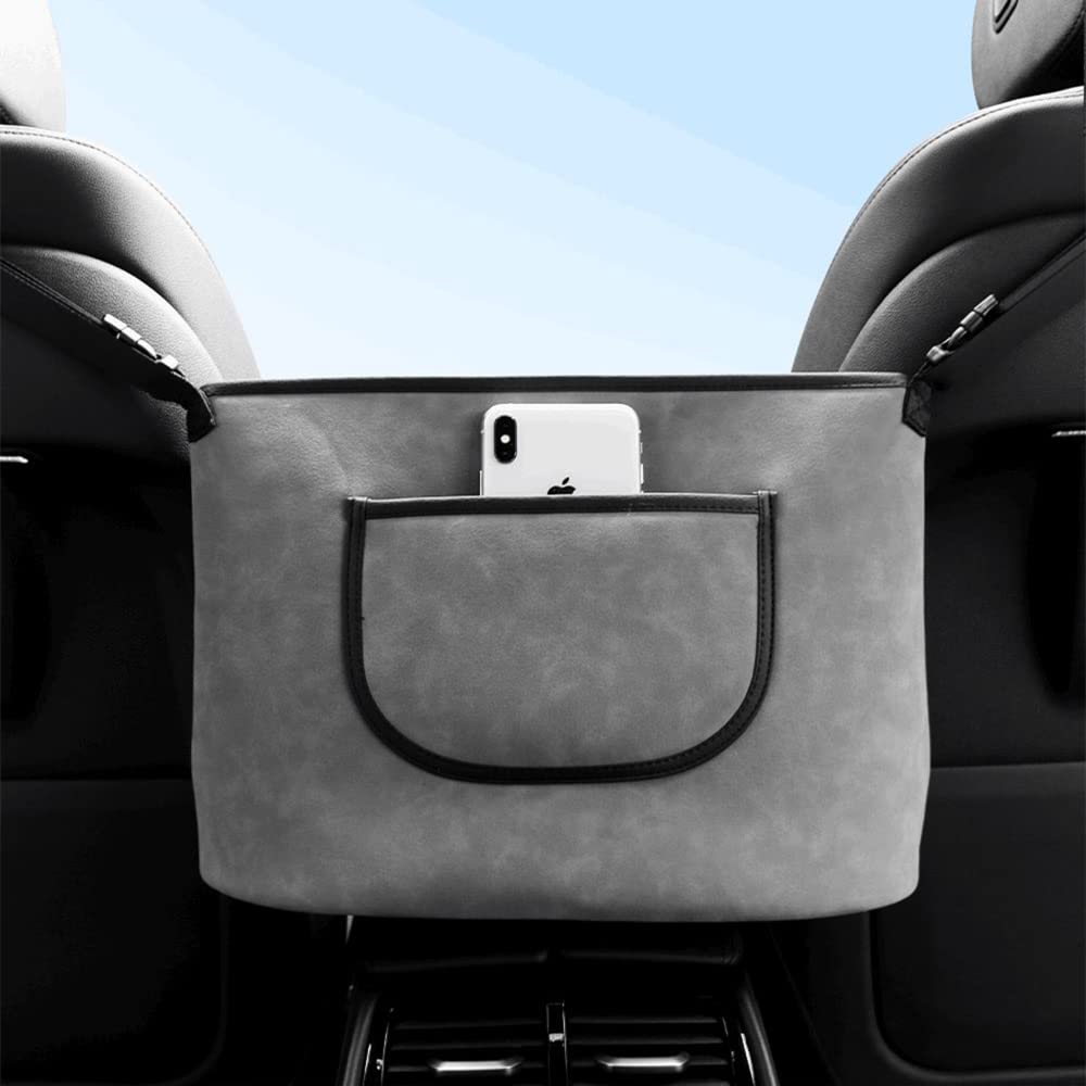 Lufapeach Car Seat Organizer - Universal Car Back Seat Storage Net Pocket for Purse, Handbag & Accessories | Front Seat Barrier to Keep Kids & Pets Safe | Perfect for Road Trips, Commuting & Family Travel