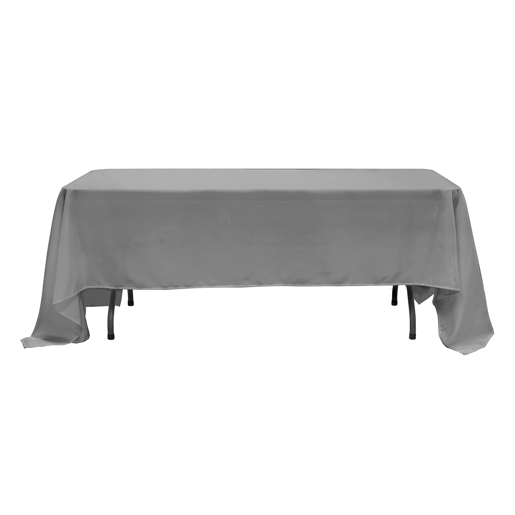 Elegant Silver Rectangle Polyester Tablecloth (60