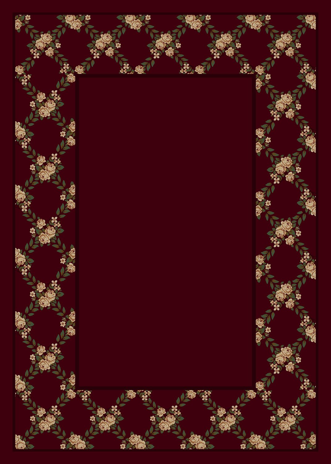 Design Center Rose Bower Cranberry Area Rug 7'8