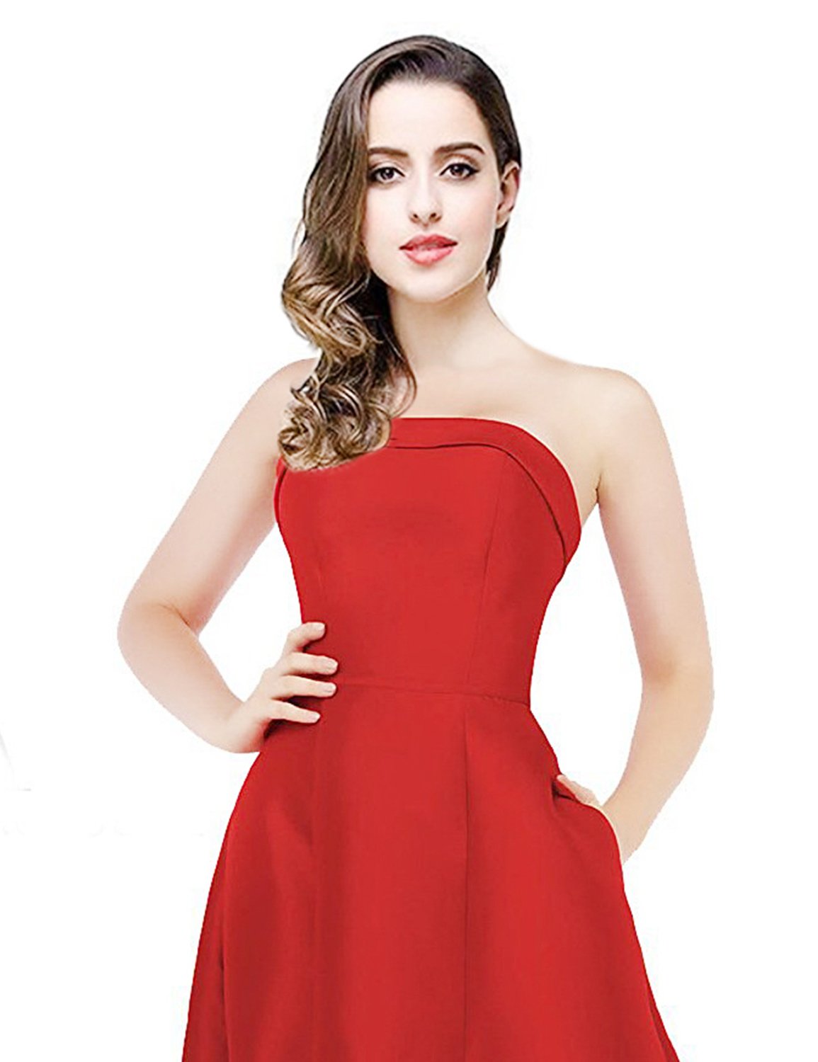Strapless A-Line Prom Dress for Women - Elegant Asymmetrical Evening Gown for Formal Parties, Homecoming, and Special Occasions | SHPM19