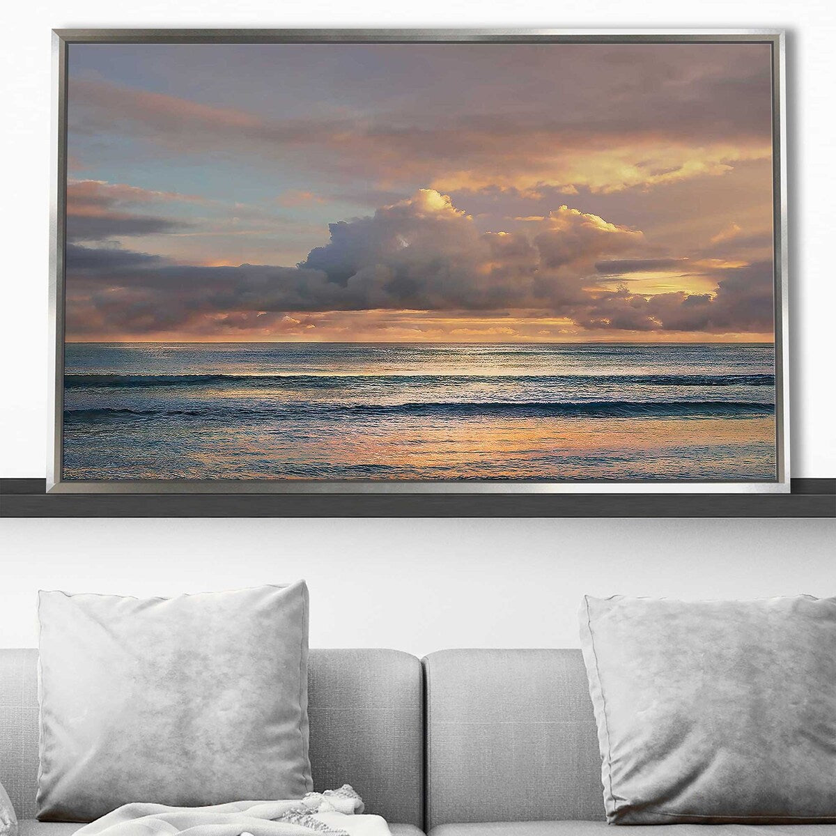 Morning Meditation Floating Canvas Wall Art - Inspirational Home Decor for Living Room, Bedroom & Office - Perfect for Relaxation & Mindfulness Spaces