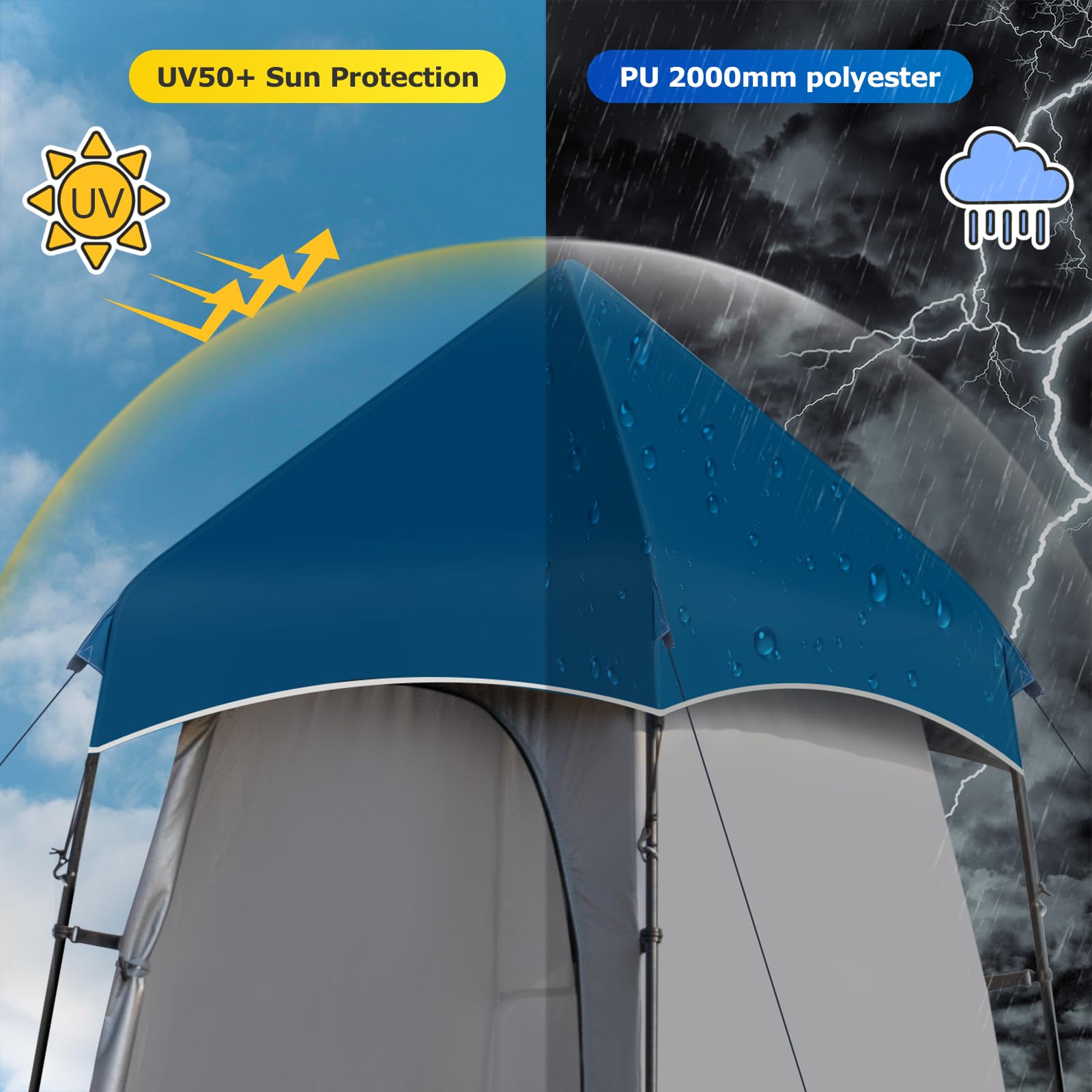 Leader Accessories 6.9 FT Portable Camping Shower Tent - Outdoor Changing Room & Privacy Shelter for Camping, Toilet, Shower, Beach, Pool & Outdoor Adventures