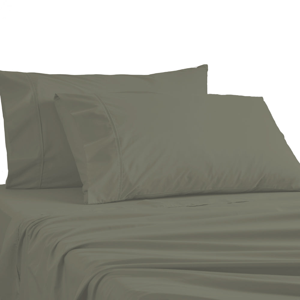 Premium 100% Egyptian Cotton 400 Thread Count Moss Standard Pillowcase Set (2 Pack) - Ultra Soft & Breathable for Luxury Bedding & Hotel Style Comfort
