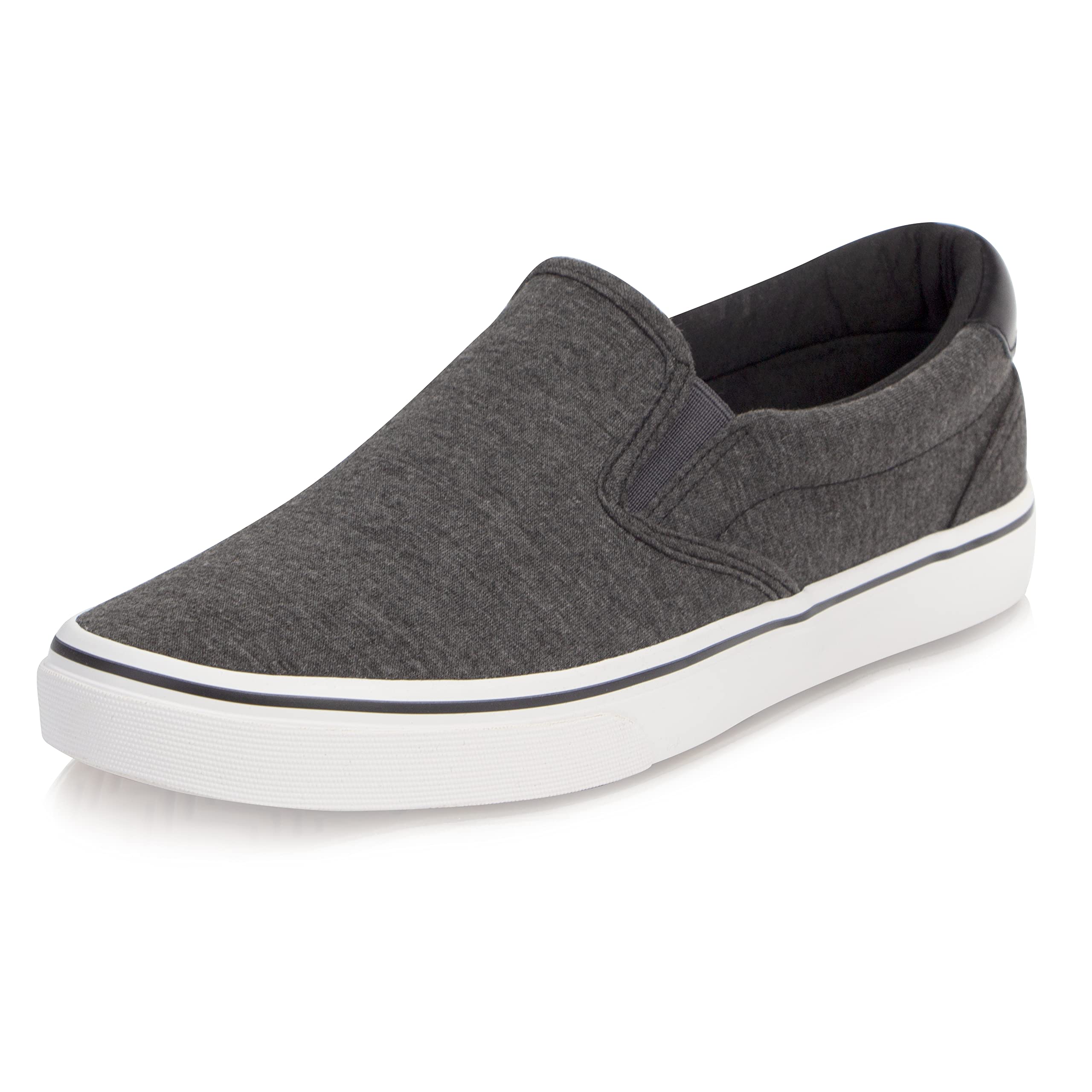 Men's Black Canvas Low Top Sneakers - Classic Fashion Casual Shoes with Soft Insole | Comfortable Walking Shoes for Everyday Wear, Work & Dating