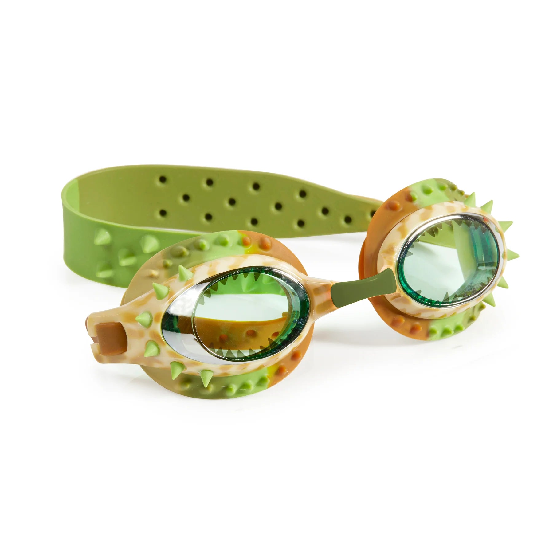 Bling2o Kids Swim Goggles - Prehistoric Carnivore Design | Anti-Fog UV Protection Swim Goggles for Boys & Girls | Perfect for Pool, Beach & Swimming Lessons