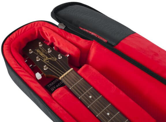 Gator GT ACOUSTIC BLK Transit Gig Bag for Acoustic Guitar - Lightweight Padded Case with Shoulder Straps, Perfect for Travel, Gigging & Music Performances