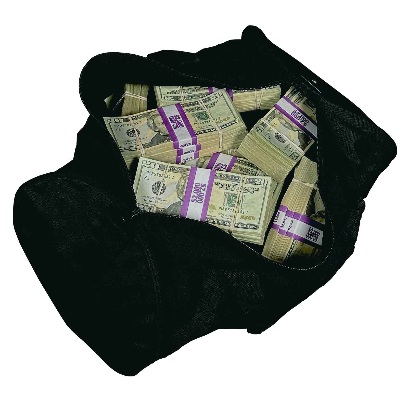 $102,000 RealAged™ Full Print New Series Money Bundles & Luxury Duffel Bag - Perfect for Travel, Storage & High-End Fashion Accessories
