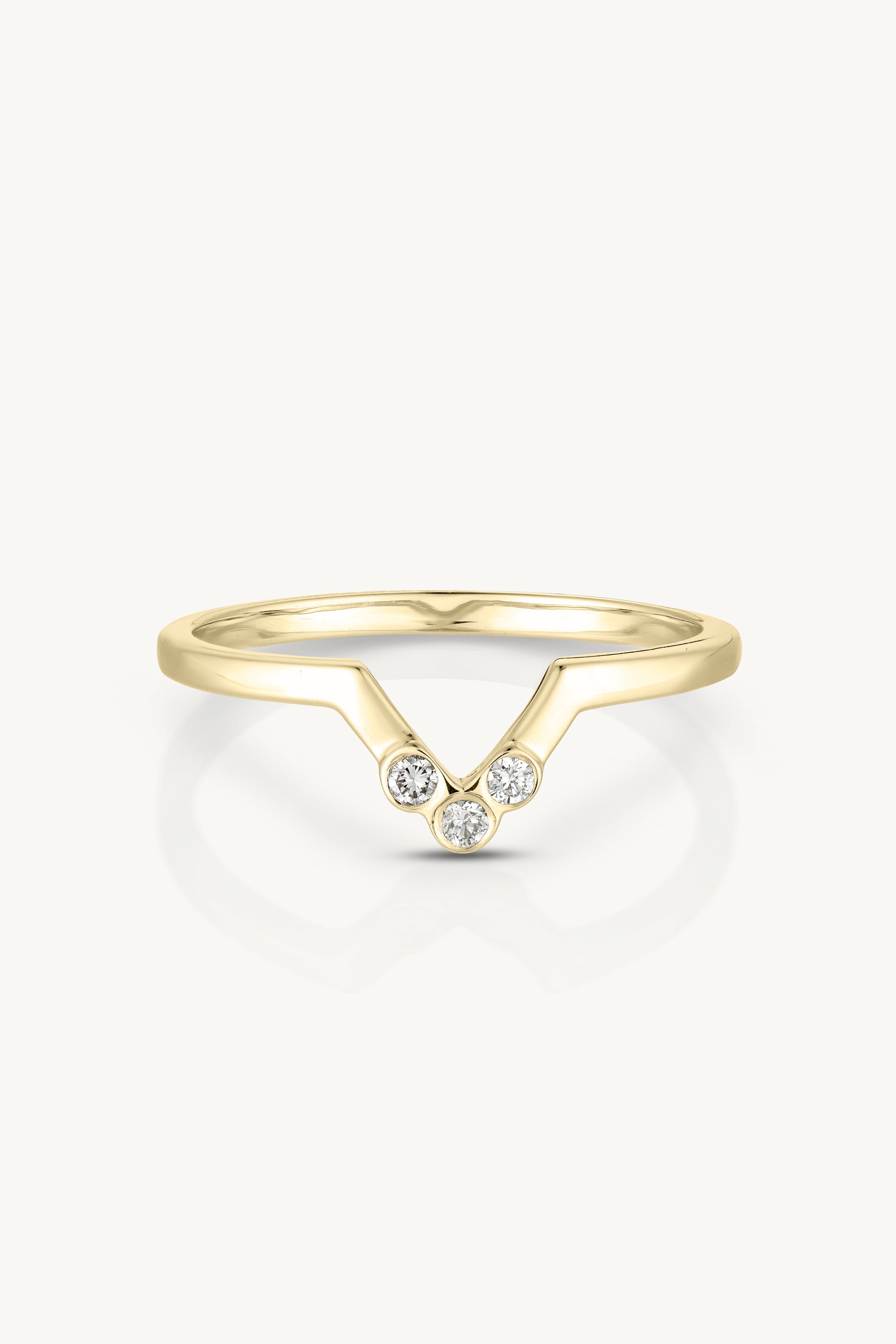Trilogy White Diamond Chevron Band Ring – Elegant Wedding, Engagement & Anniversary Jewelry for Women – Perfect for Proposals, Bridal Sets & Special Occasions