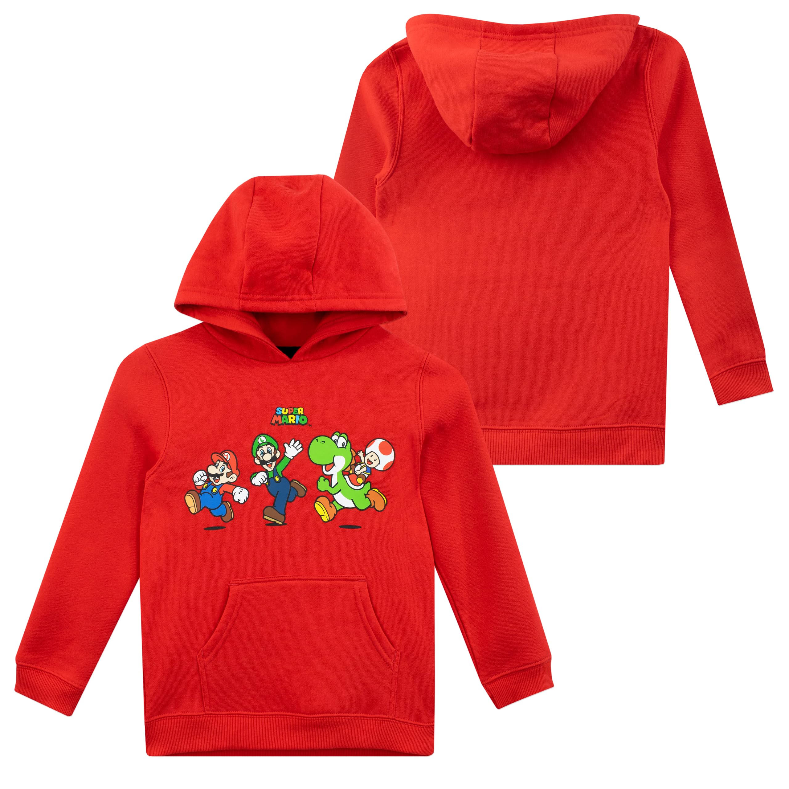Official Licensed Super Mario Hoodie for Boys | Mario & Luigi & Yoshi Themed Sweatshirt | Ages 3-13 | Perfect for Gaming Parties & Cosplay