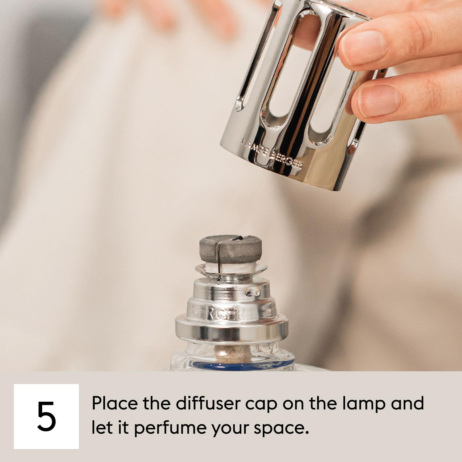 MAISON BERGER Amber Powder Fragrance Refill - 16.9 fl oz (500ml) for Lampe Berger Home Oil Diffusers - Long-Lasting Air Freshener for Living Room, Bedroom & Office - Aromatic Home Decor & Relaxation Scent