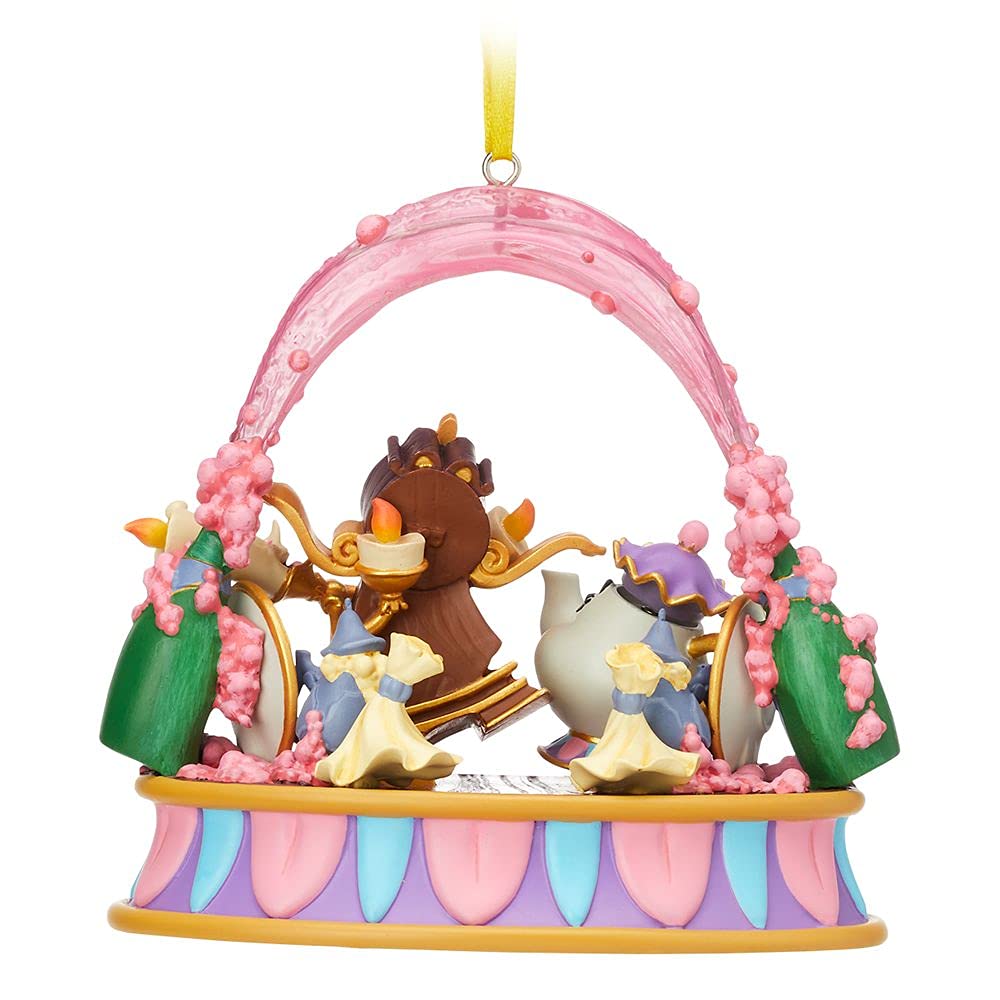 Disney Beauty and The Beast Lumiere and Friends Singing Magic Sketchbook Ornament – Musical Christmas Tree Decoration for Holiday Home Decor