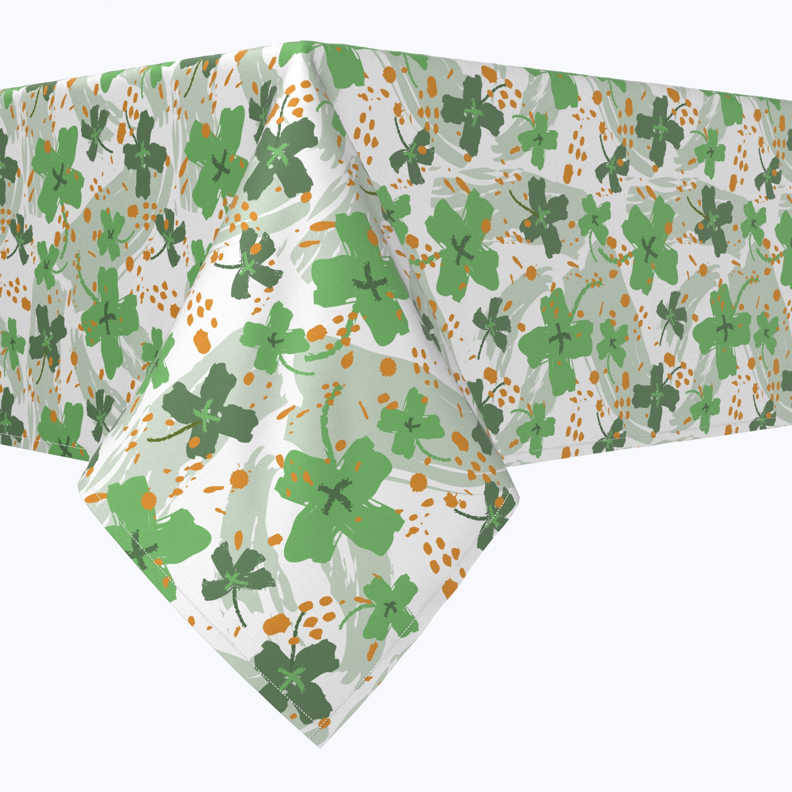Clover Cross and Orange Spots Square Scarf - Stylish Lightweight Fashion Accessory for Women | Perfect for Spring Outfits, Office Wear & Special Occasions