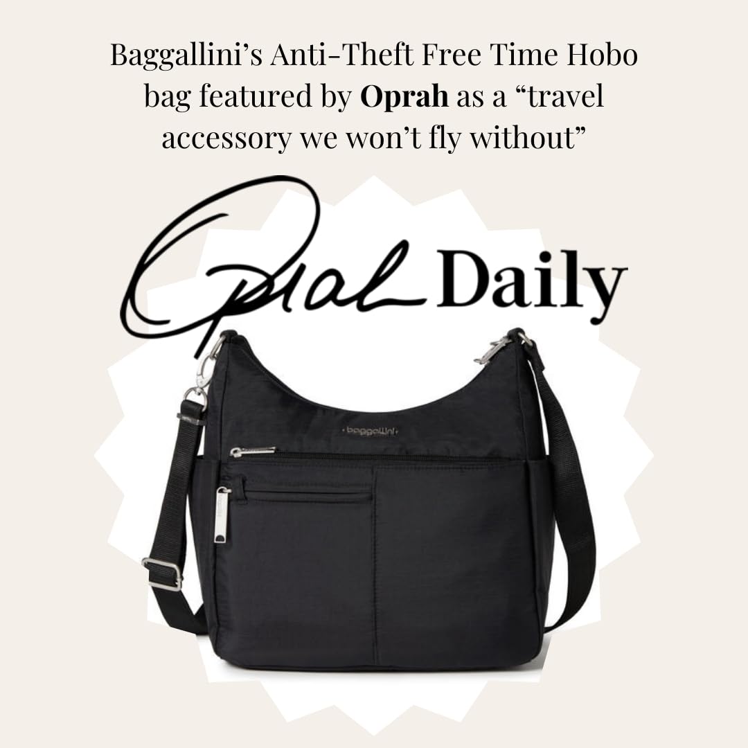 Baggallini Securtex Anti-Theft Crossbody Bag for Women - RFID Blocking, Lightweight Travel Purse for Daily Use, Shopping & Commuting