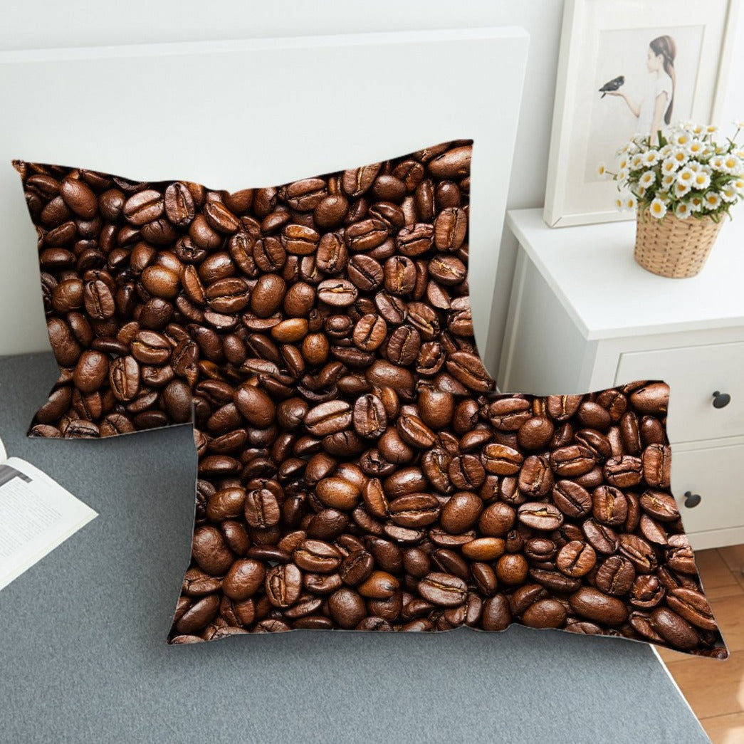 Premium Coffee-Themed Pillow Sham - Soft & Stylish Decorative Pillow Cover for Bedroom, Living Room, or Dorm Decor - Perfect for Coffee Lovers & Home Decor Enthusiasts