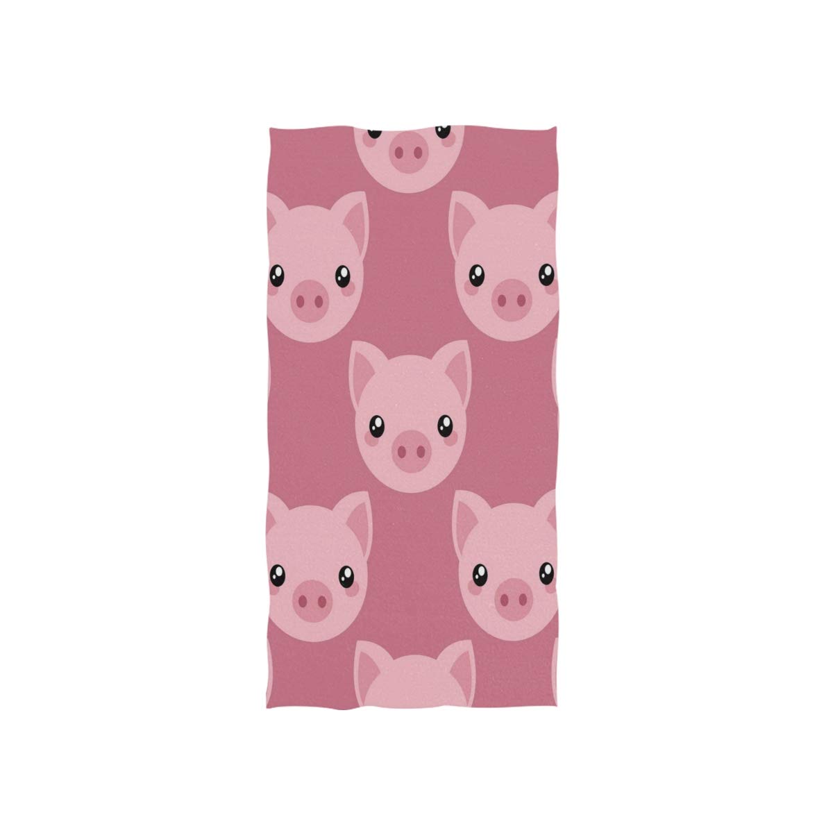 Pink Pig Bath Towel Set - Cute Piggy Face Hand Towels for Bathroom, Gym, Spa | Soft & Absorbent Cotton Towels for Home, Hotel & Spa Use