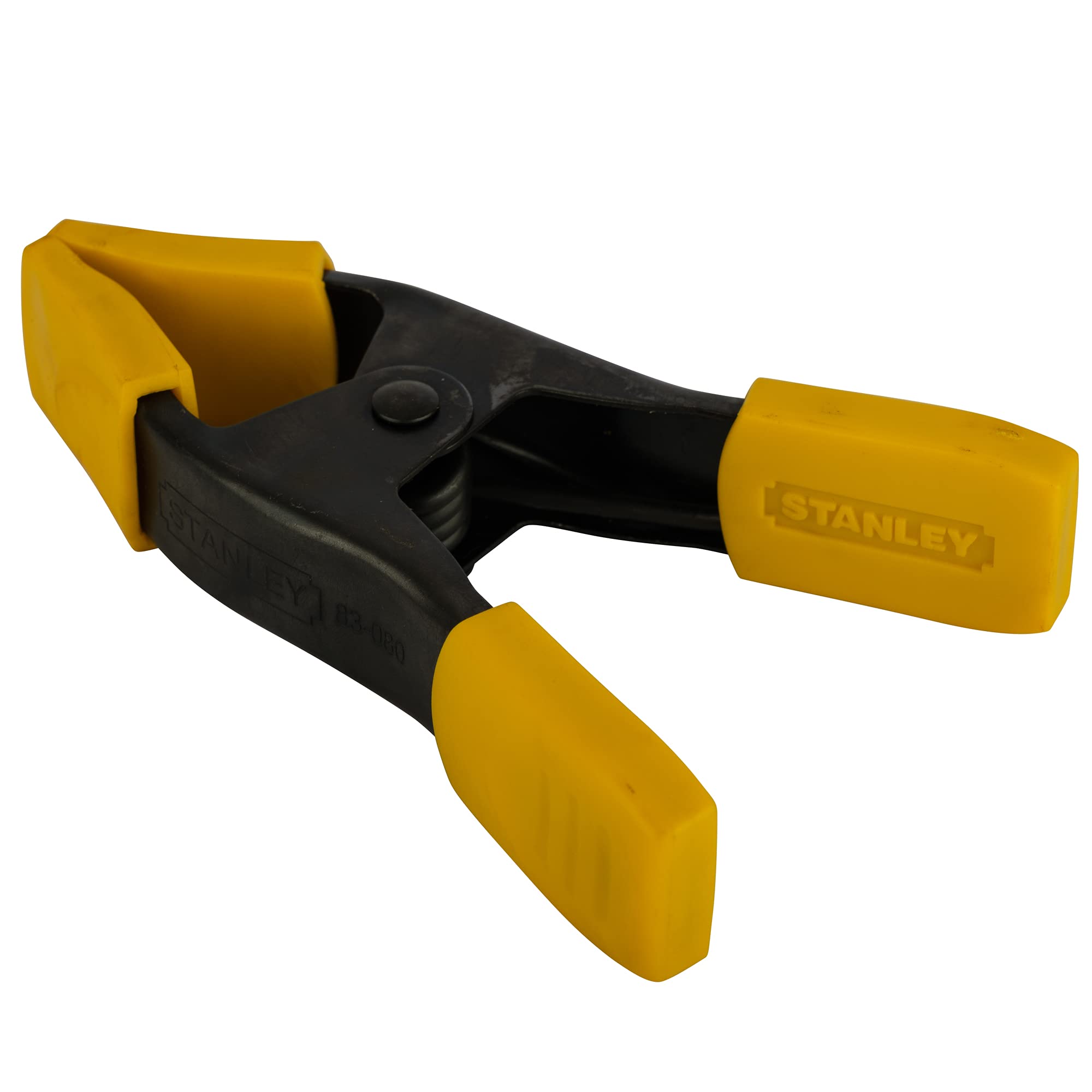 Stanley 9-83-080 50mm Metal Spring Clamp - Yellow & Black - Heavy Duty Clamping Tool for Woodworking, DIY Projects & Home Repairs