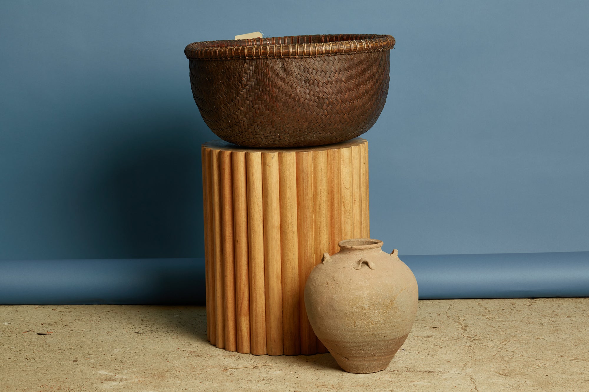 Lombok Storage Basket - Woven Rattan Organizer for Home Decor, Bathroom & Bedroom Organization - Perfect for Laundry, Toys, and Blankets Storage